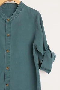 Tencel Mandarin Collar Shirt