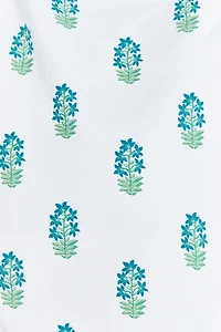 Block Print Ruffle Swimsuit