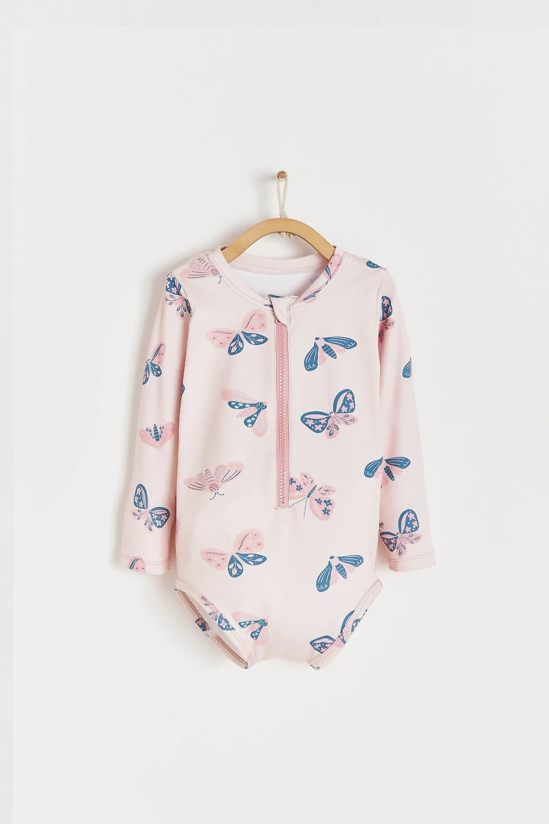Butterfly Long Sleeve 1-Piece Rashguard