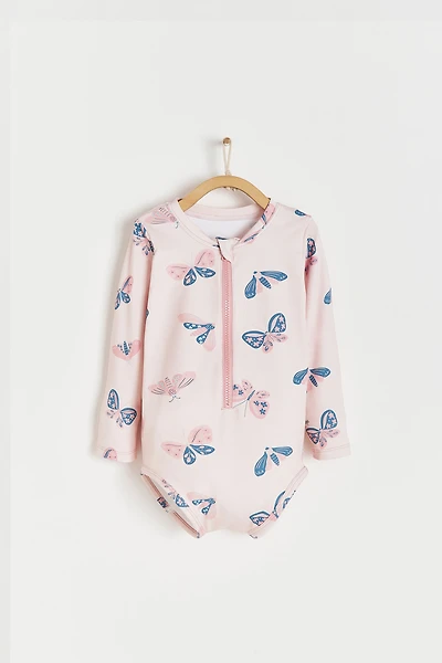 Butterfly Long Sleeve 1-Piece Rashguard