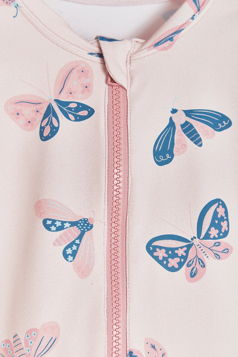 Butterfly Long Sleeve 1-Piece Rashguard