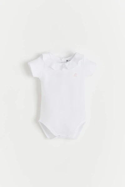 Pima Ruffle Collar Short Sleeve Bodysuit