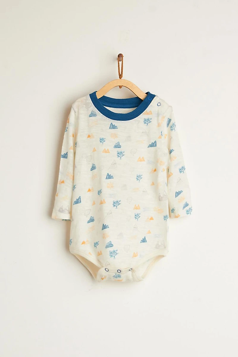 Valley Print Long Sleeve Bodysuit