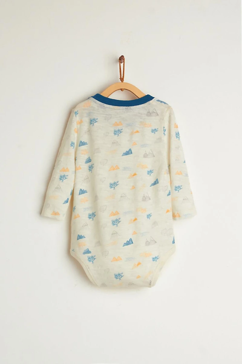 Valley Print Long Sleeve Bodysuit