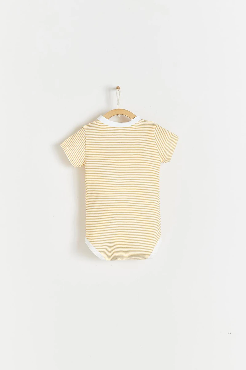 Sunset Striped Short Sleeve Bodysuit