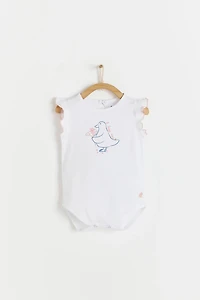 Amour Print Short Sleeve Bodysuit