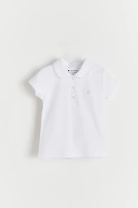 Pima Round Collar Short Sleeve Top