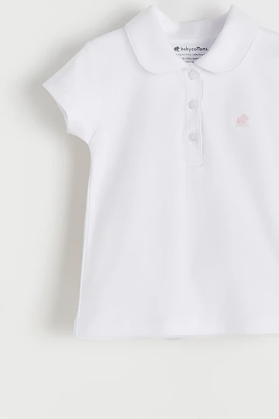 Pima Round Collar Short Sleeve Top