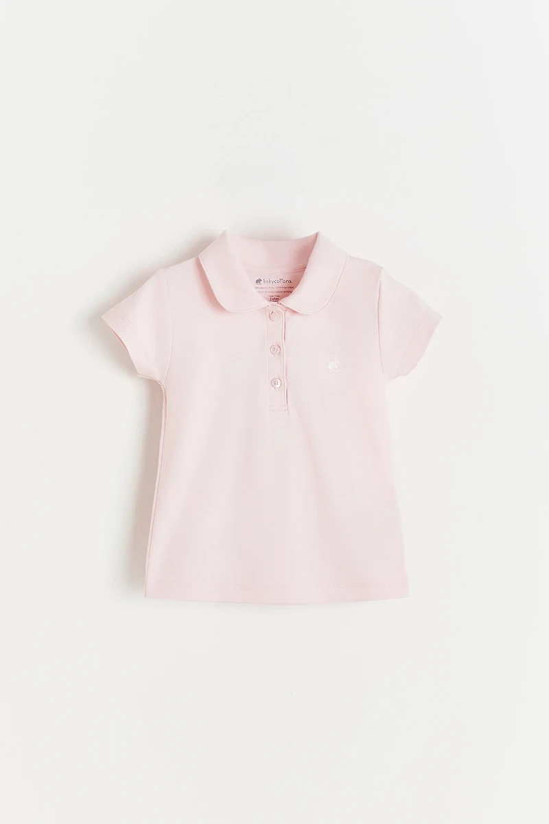 Pima Round Collar Short Sleeve Top