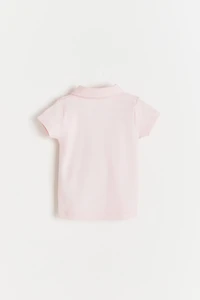 Pima Round Collar Short Sleeve Top