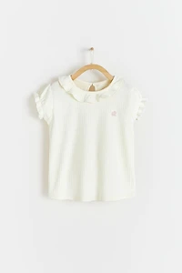 Essentials Ruffle Short Sleeve Top