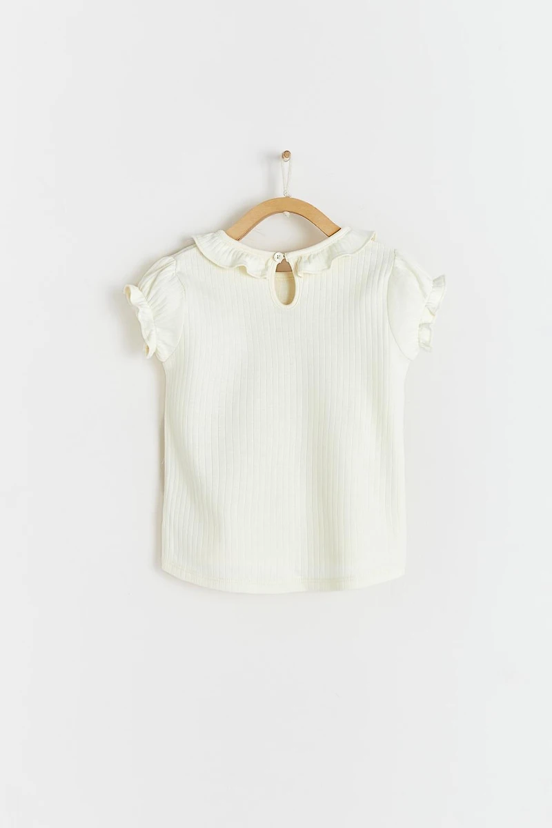 Essentials Ruffle Short Sleeve Top