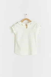 Essentials Ruffle Short Sleeve Top