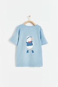 Seagull Print Short Sleeve Tee