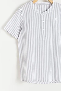 Damon Mandarin Collar Short Sleeve Shirt