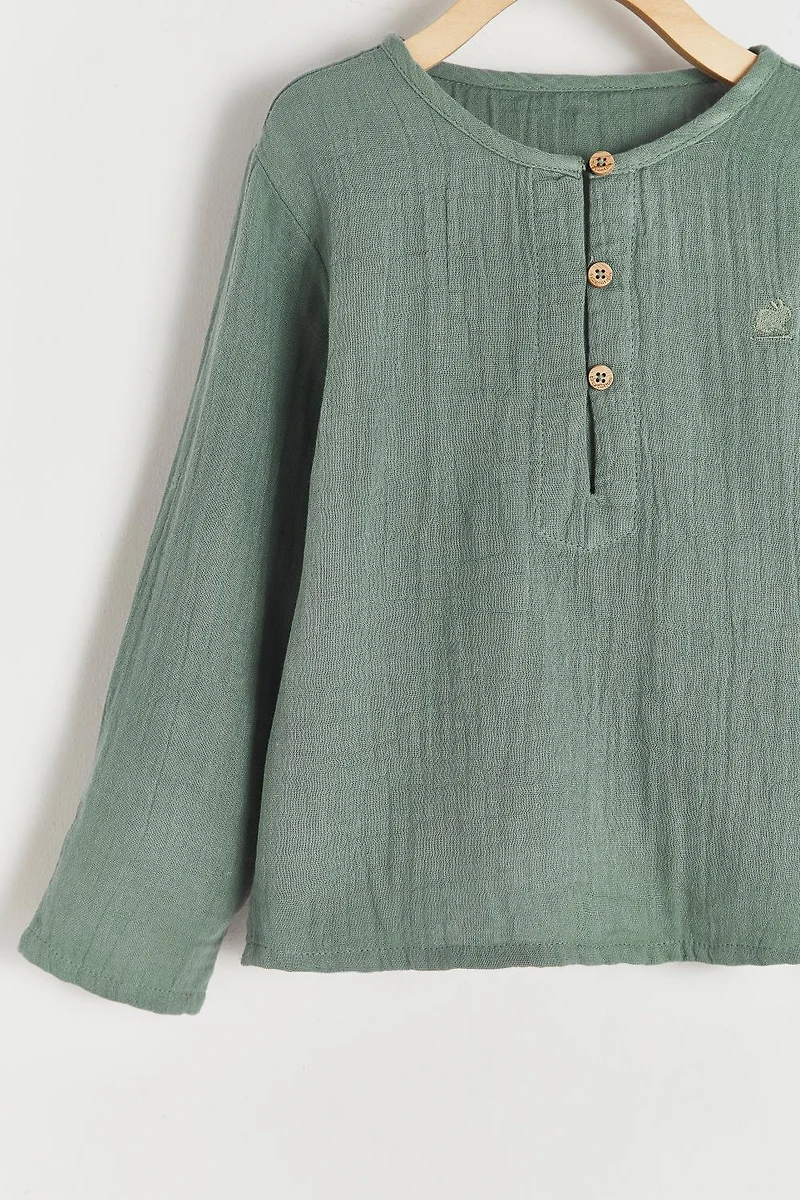 Woods Mandarin Collar Shirt