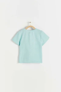 Monet Mandarin Collar Short Sleeve Shirt