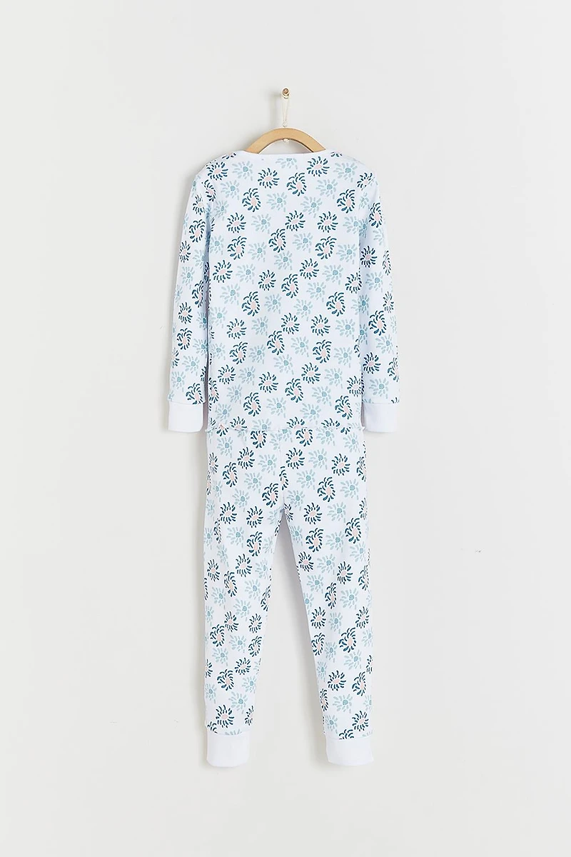 Waves Snug Fit Long Pajama Set
