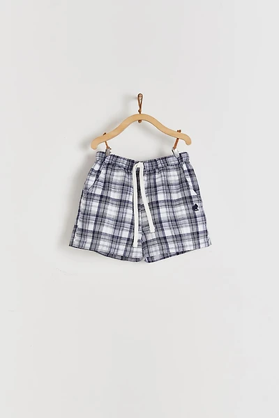 Linen Plaid Harem Shorts