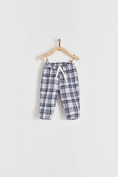 Linen Plaid Baby Pants