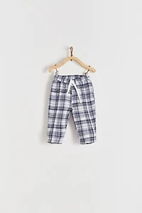 Linen Plaid Baby Pants