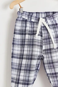 Linen Plaid Baby Pants
