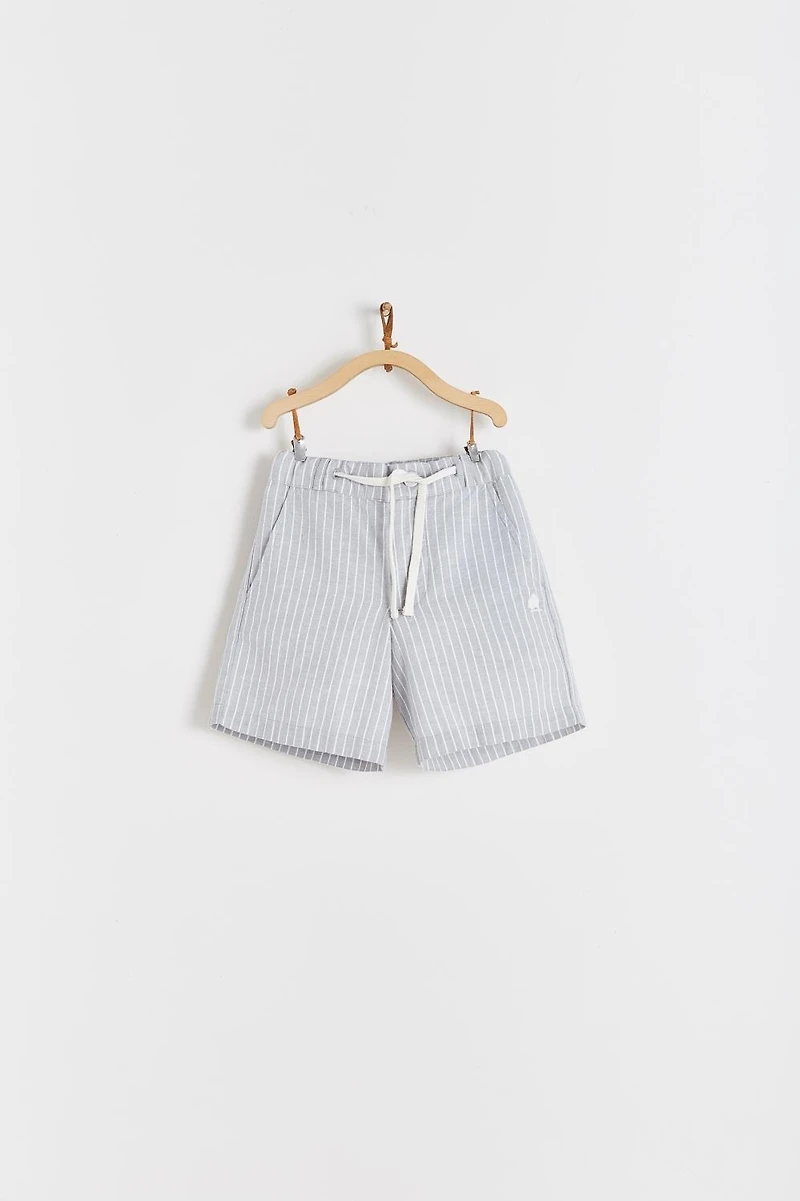 Grey Linen Bermuda