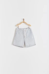 Grey Linen Bermuda