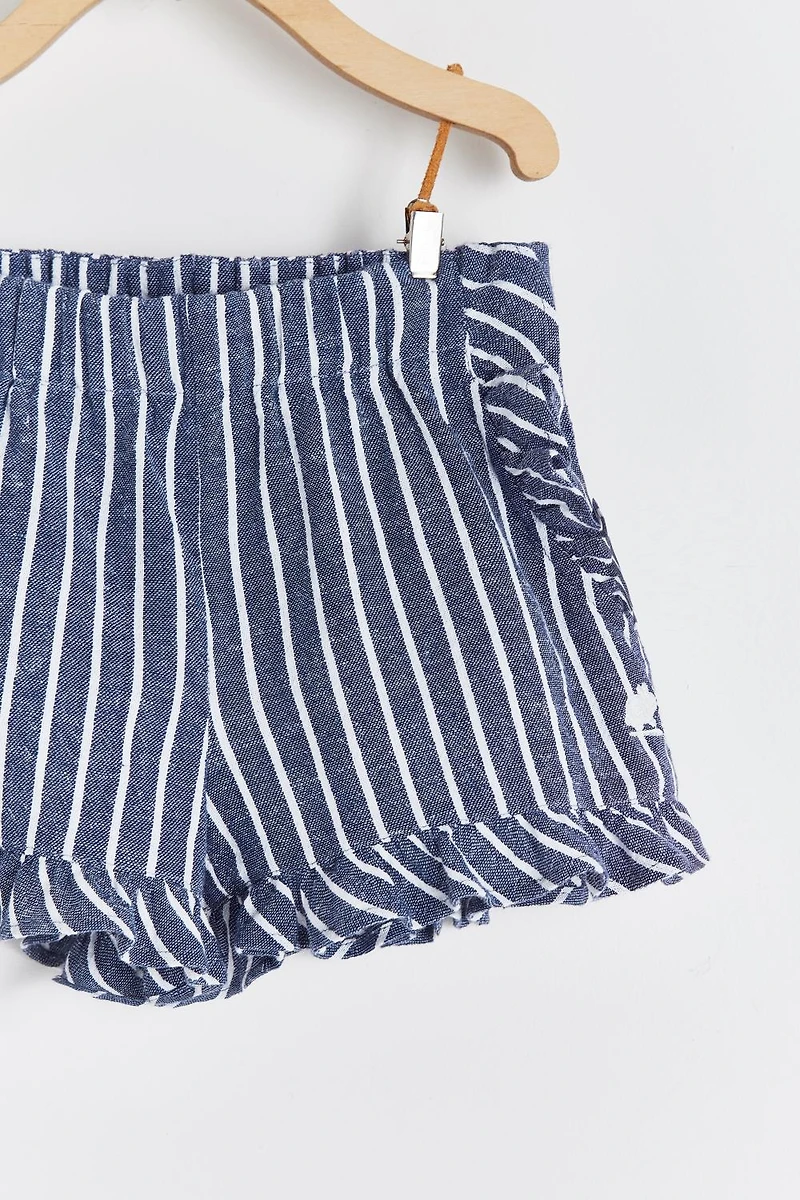 Rene Linen Ruffle Shorts