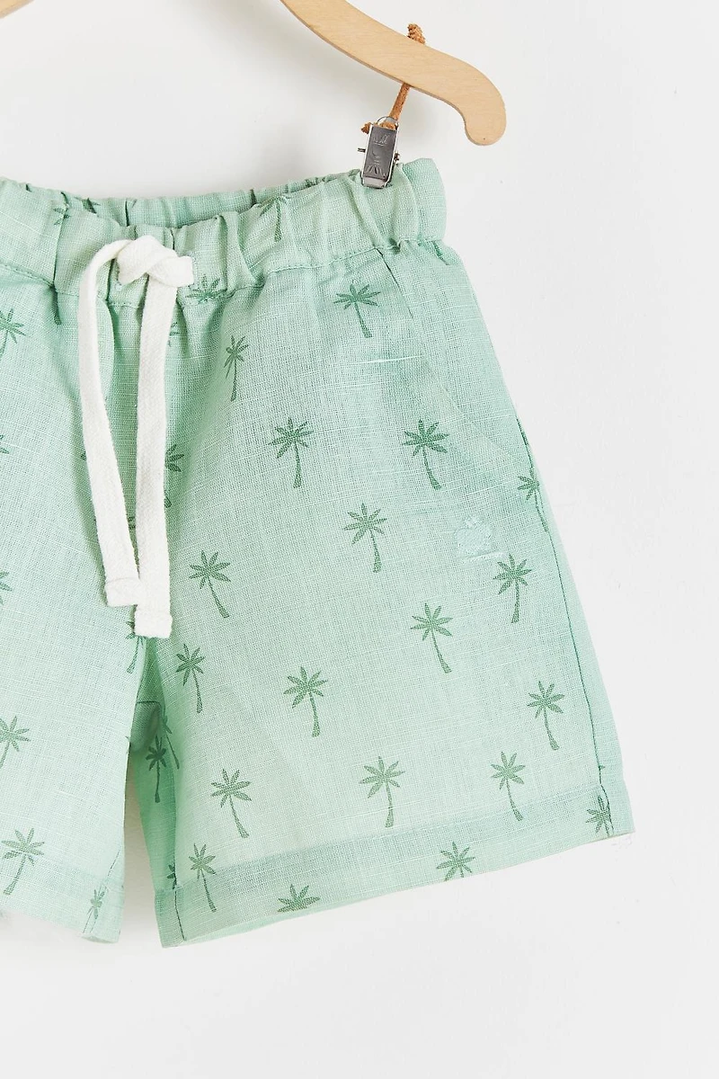 Linen Harem Baby Shorts