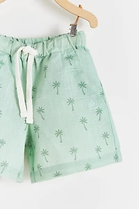 Linen Harem Baby Shorts