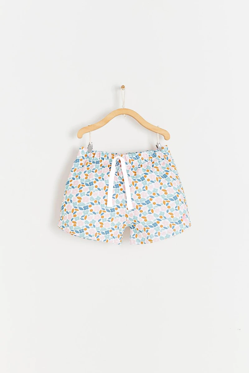 Malibu Printed Ruffle Shorts