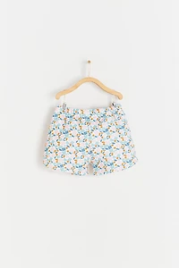 Malibu Printed Ruffle Shorts