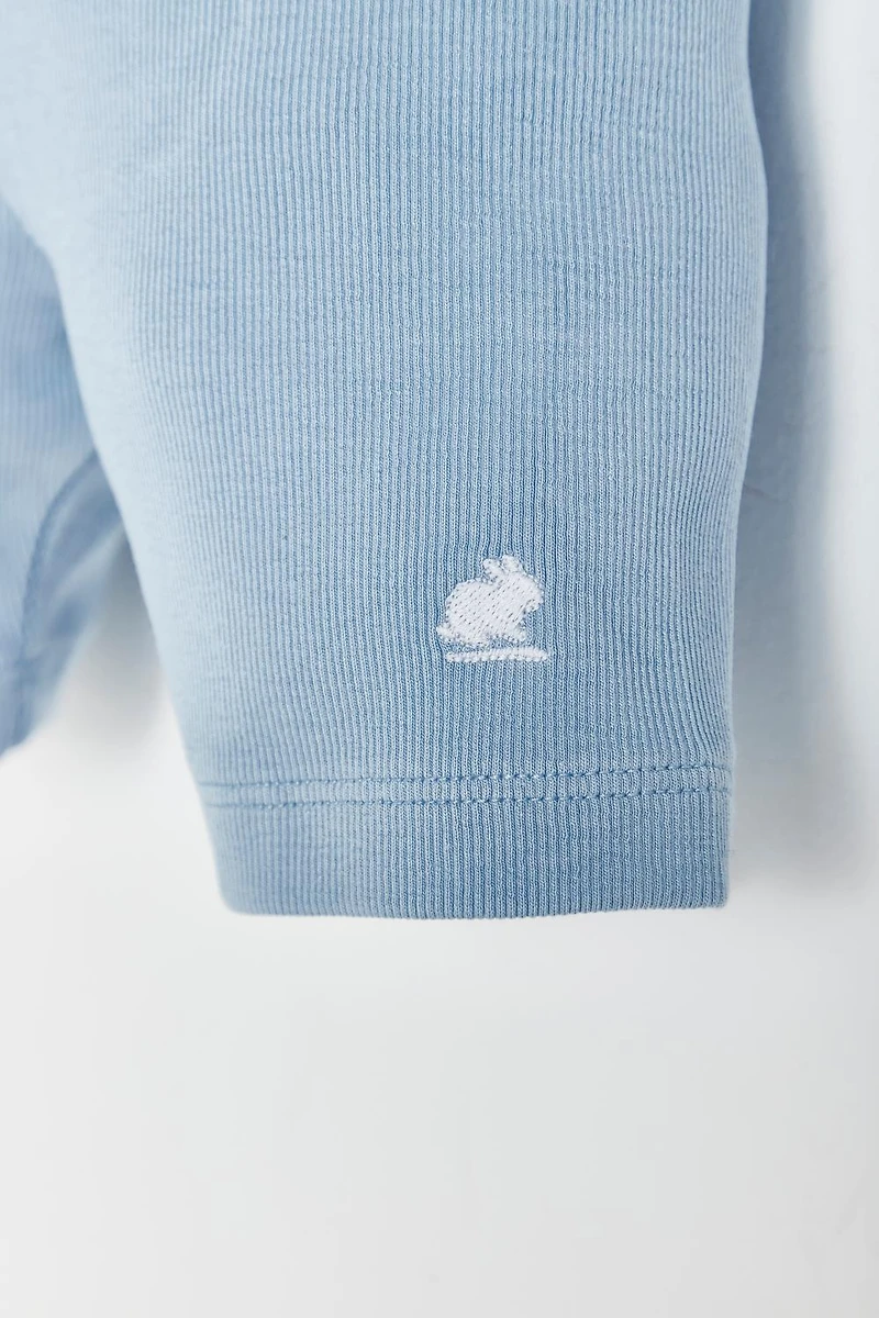 Ribbed Cotton Bike Shorts