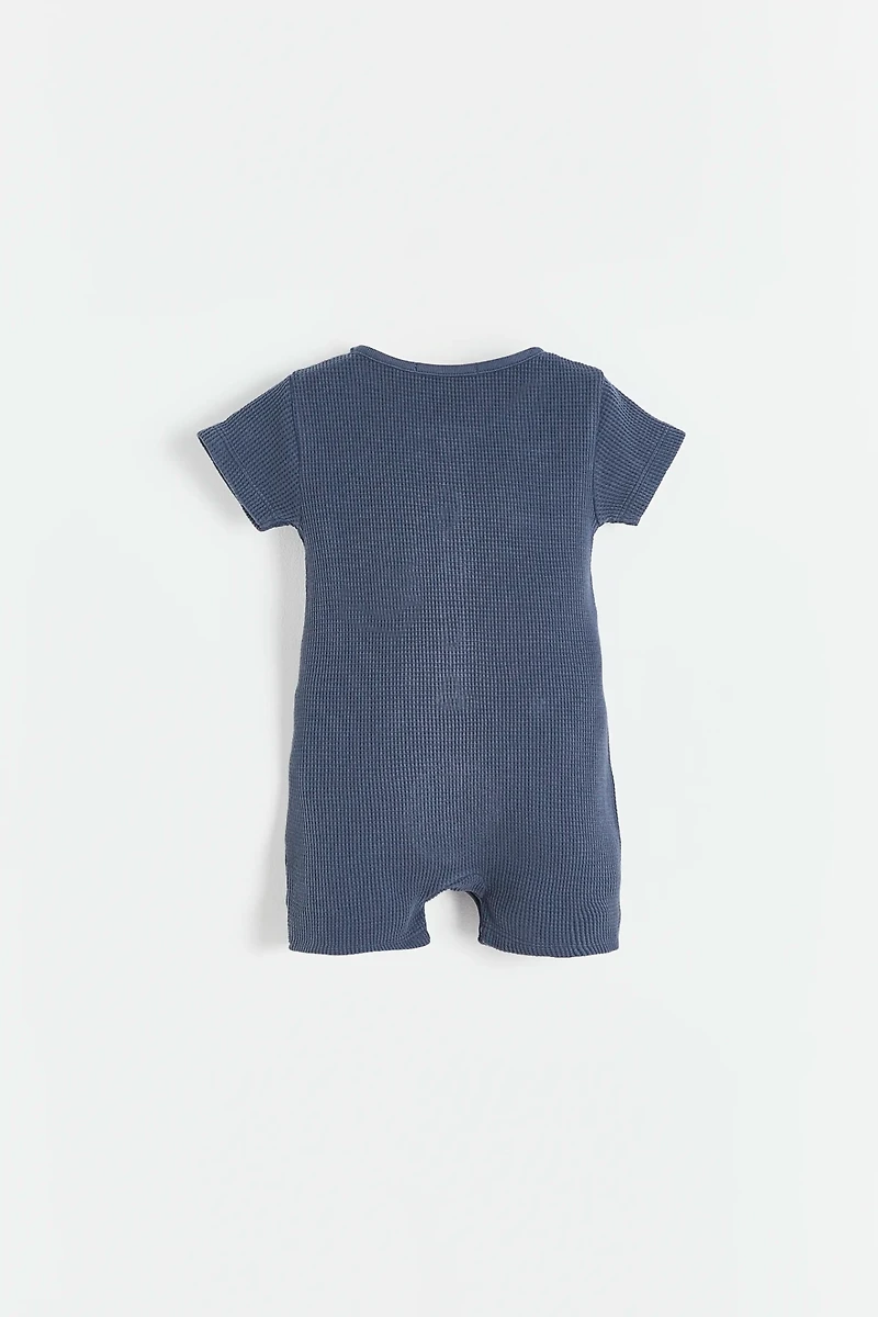 Waffle Short Romper