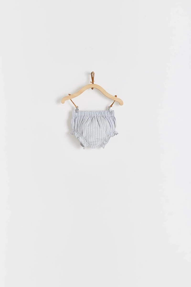 Grey Linen Baby Dress