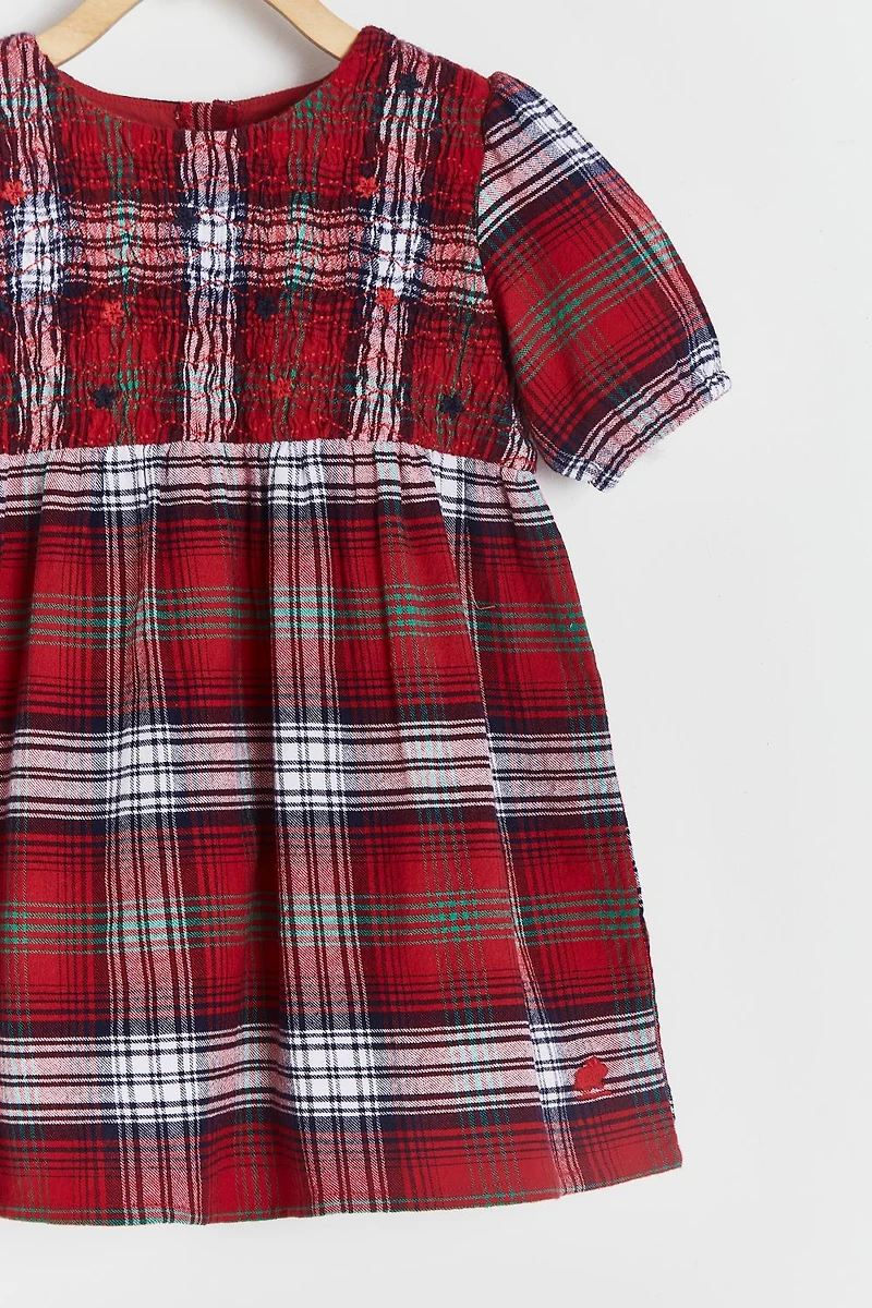 Christmas Flannel Plaid Dress