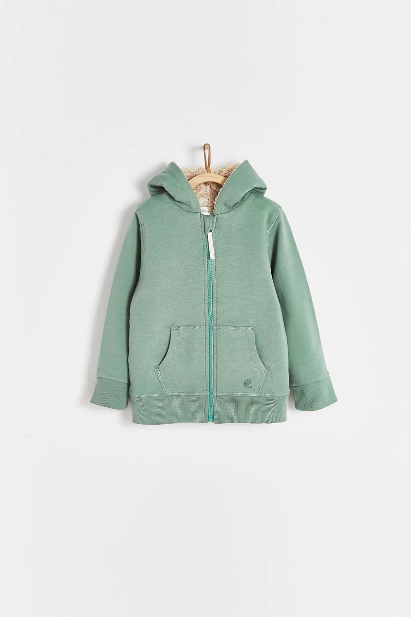 Leaves Sherpa Lined Hoodie