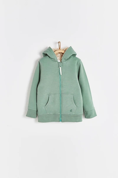 Leaves Sherpa Lined Hoodie
