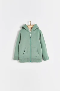 Leaves Sherpa Lined Hoodie