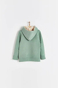 Leaves Sherpa Lined Hoodie
