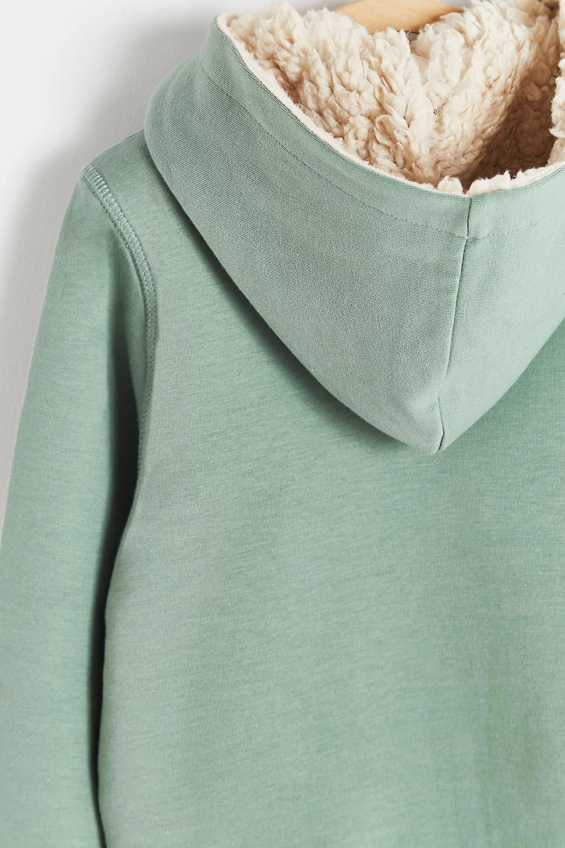 Leaves Sherpa Lined Hoodie