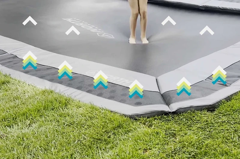 North Trampoline 10 x 17 In ground trampoline by Happy Backyards