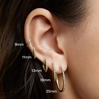 CZ Hoops 11mm Hypoallergenic Earrings | Rowan