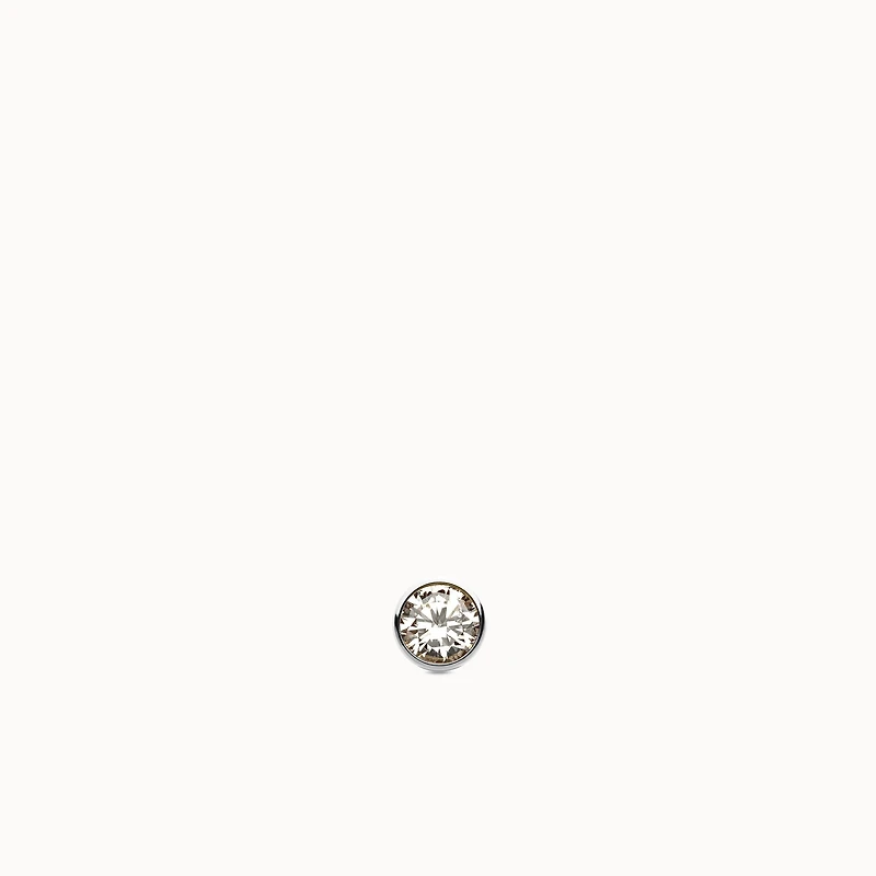 14k Lab Diamond Bezel Flat Back Stud Hypoallergenic Earrings | Rowan