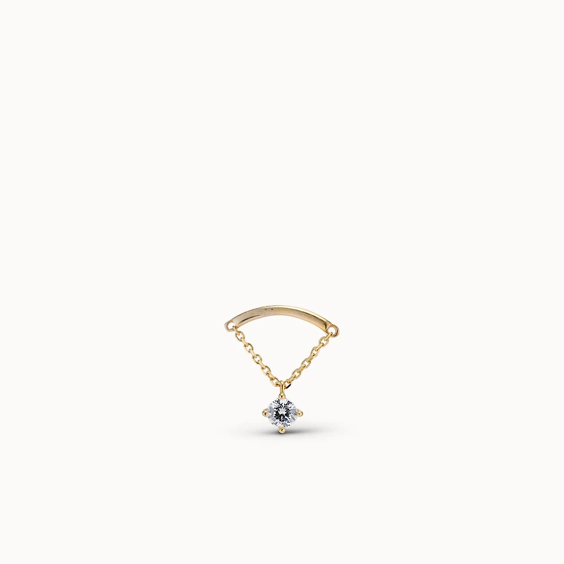14k CZ Hidden Helix Flat Back Stud Hypoallergenic Earrings | Rowan