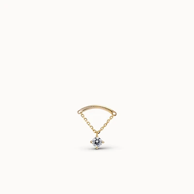 14k CZ Hidden Helix Flat Back Stud Hypoallergenic Earrings | Rowan