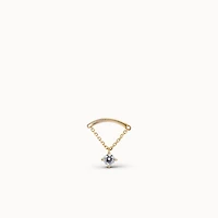 14k CZ Hidden Helix Flat Back Stud Hypoallergenic Earrings | Rowan