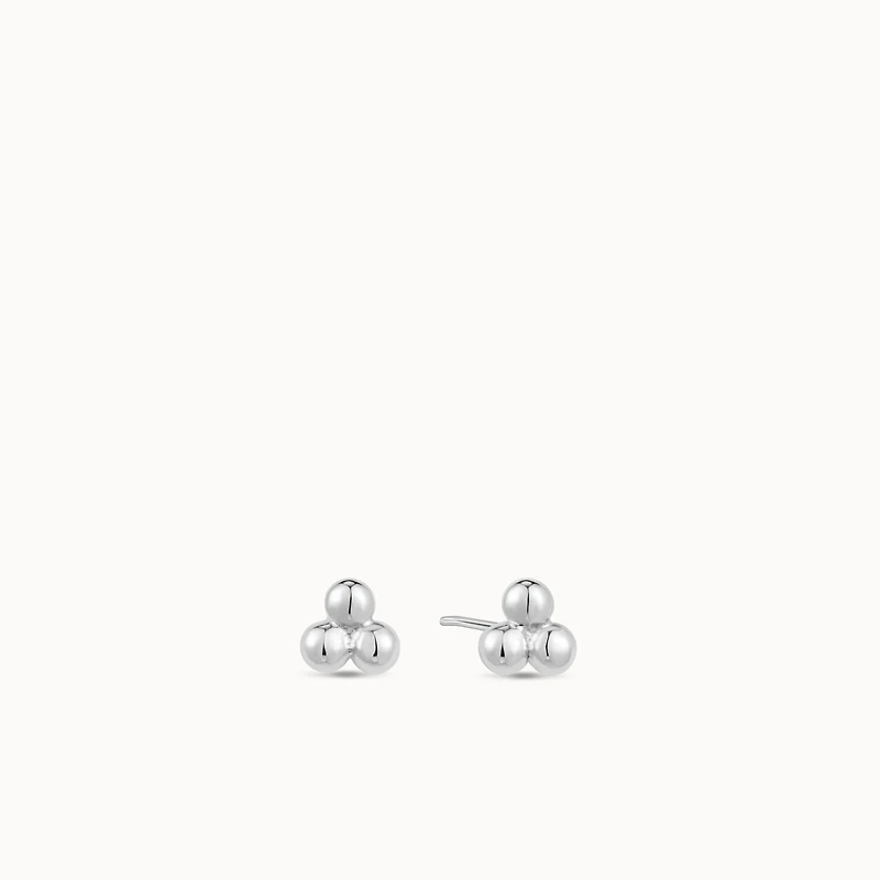 14k Ball Trinity Flat Back Stud Hypoallergenic Earrings | Rowan