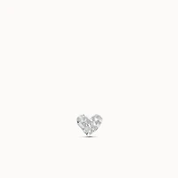 14k Hammered Heart Flat Back Stud Hypoallergenic Earrings | Rowan